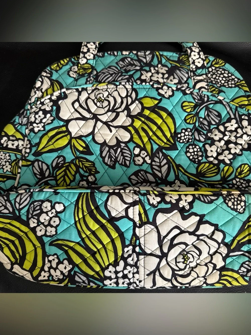 Vera Bradley ISLAND BLOOMS (retired) Sweet Pleat Handbag Purse